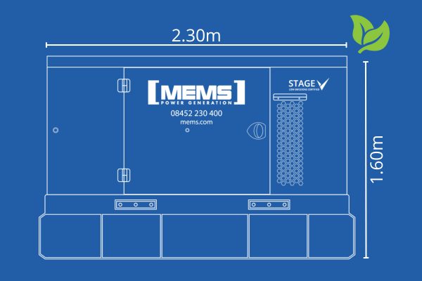 Stage V 40 kVA Generator Hire - Ultra low emission | MEMS
