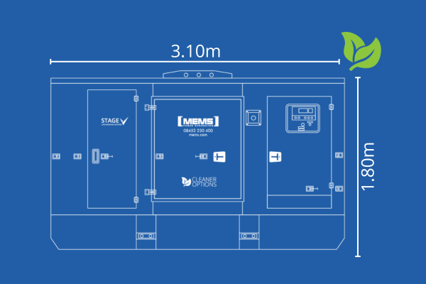 Stage V 100 kVA Generator Hire - Ultra low emissions | MEMS
