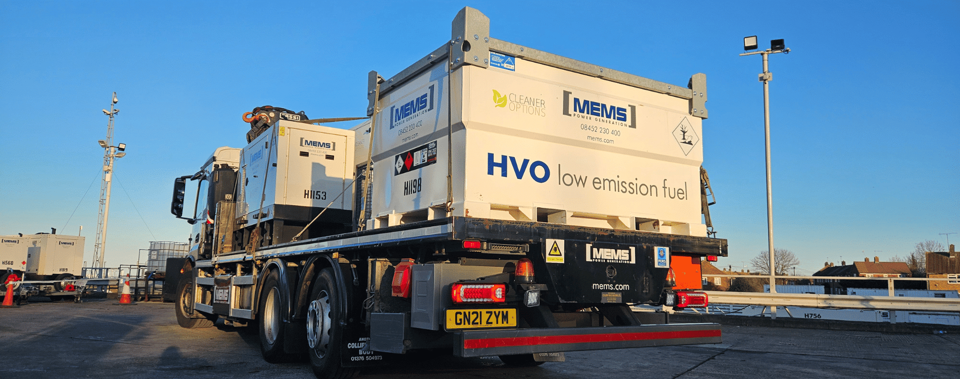 MEMS fuel services supporting HVO (Hydrotreated Vegetable Oil) for sustainable power solutions.