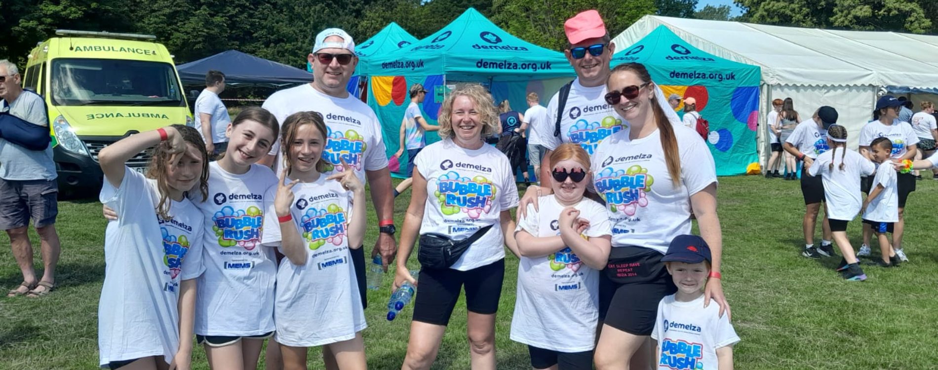 MEMS team at Bubble Rush 2025 charity event in Maidstone